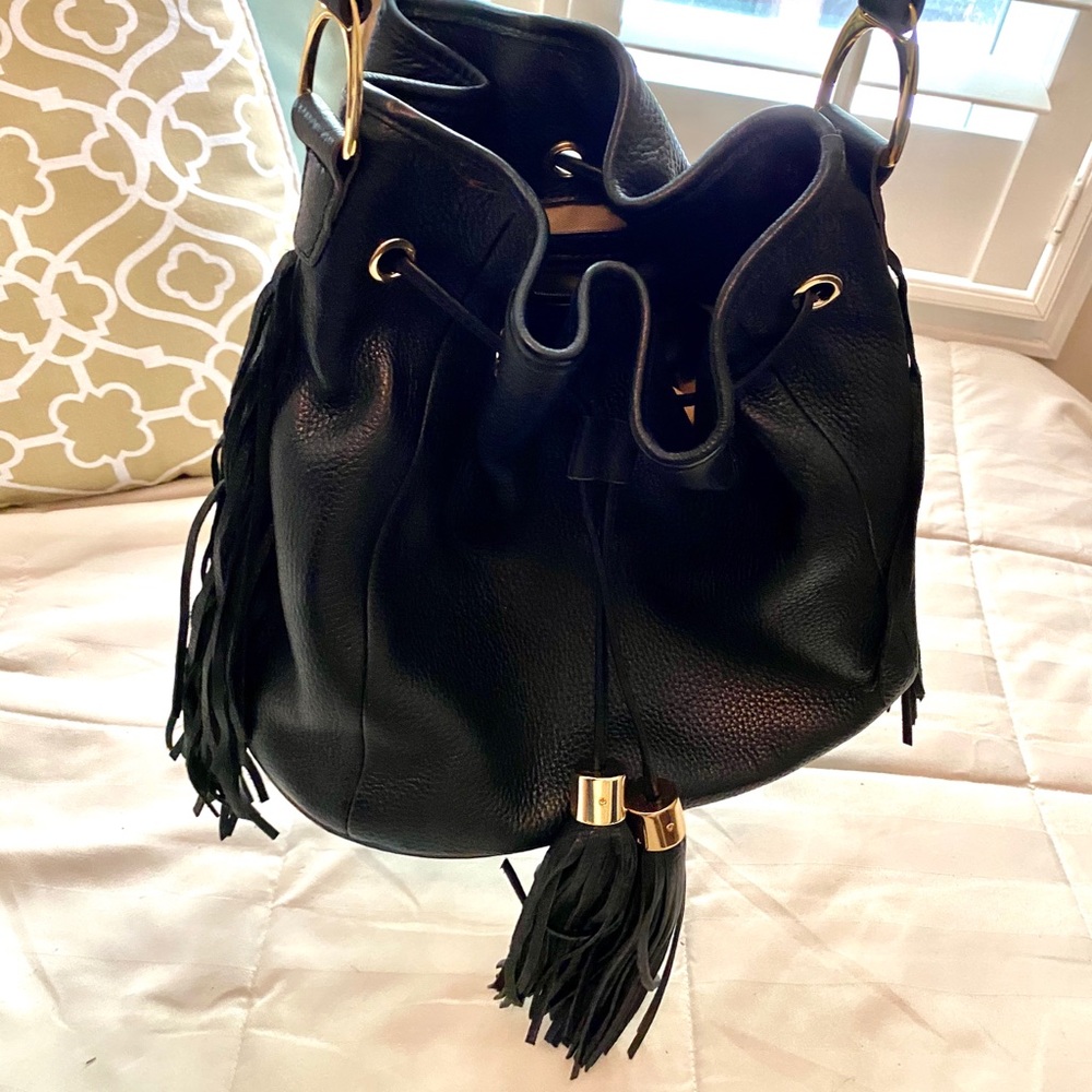 G.I.L.I. Leather Fringe Satchel Handbag 👜